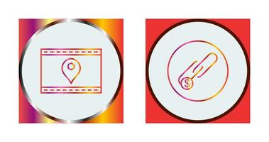 Location Web and Link Sales Icon vector