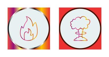 flame and bomb blast Icon vector