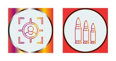 Target and Bullets Icon vector