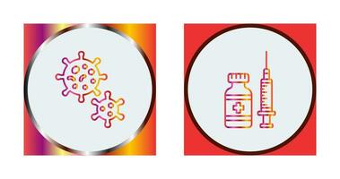 Virus and Vaccine Icon vector