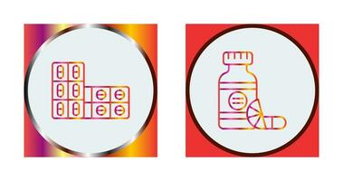 Aspirin and Vitamins Icon vector