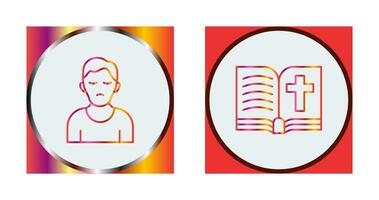 bible and Conict Icon vector