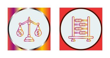 Scale and Abacus Icon vector