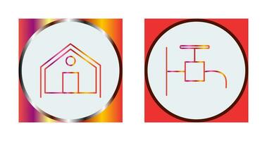 Tent and Tap Icon vector