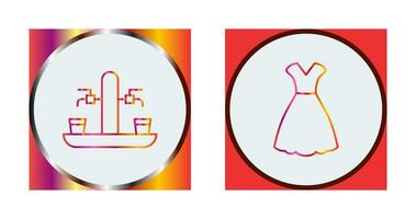 Beer Tap and Woman Dress Icon vector