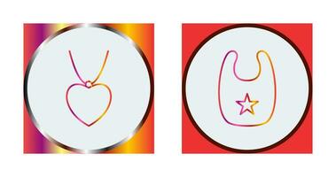 Locket and Bib Icon vector