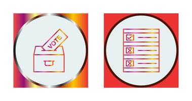 Casting Vote and Ballot Paper Icon vector