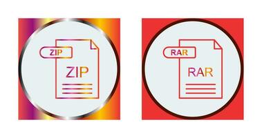 ZIP and RAR Icon vector