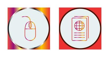 Mouse and Global Report Icon vector