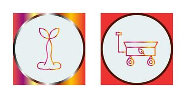 Tree and Garden Cart Icon vector