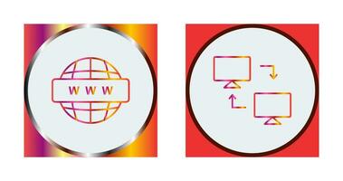Sharing Systems and World Wide Icon vector
