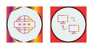 Sharing Systems and World Wide Icon vector