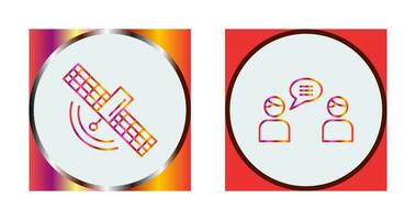 Satellite and Chatting Icon vector