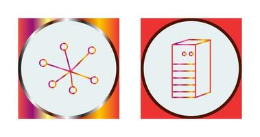 Internet and Server Network Icon vector