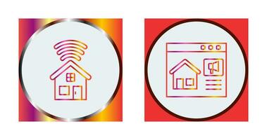 Smart house and Marketing Icon vector