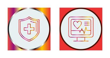 Protection and Plus Icon vector