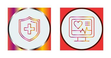 Protection and Plus Icon vector