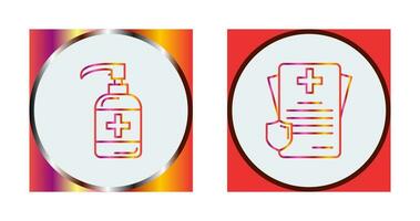 Sanitizer and Receipt Icon vector