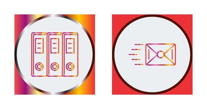 Document and Envelope Icon vector