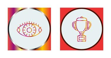 Vision and trophy Icon vector