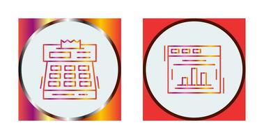 Statistics and Checkout Icon vector