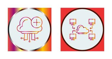 Cloud Computing and Computer  Icon vector