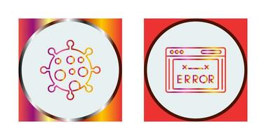 Virus and Error Code Icon vector