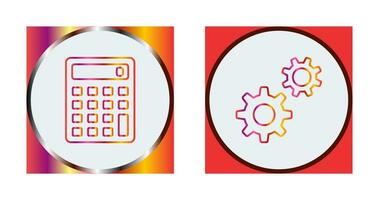 Calculator and Setting Icon vector