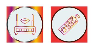 Remote and Antina Icon vector