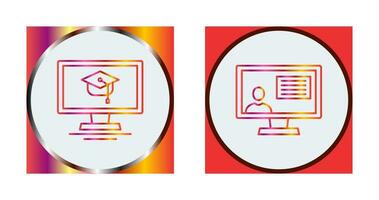 Online Course and distance Icon vector