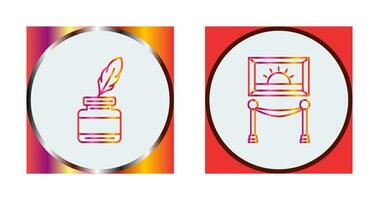 Inkwell and Exibit Icon vector