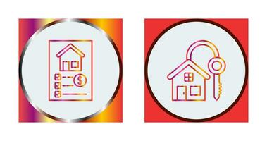 List and House Icon vector