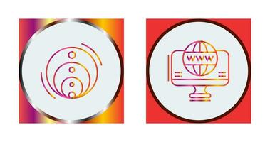 Venn Diagram and Web Icon vector