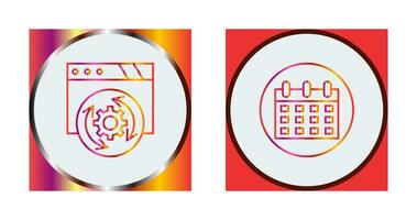 Update and Calendar Icon vector