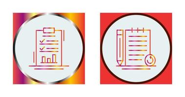 Report List and Rechecked Notes Icon vector