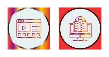 Online Tutorials and Learning Icon vector