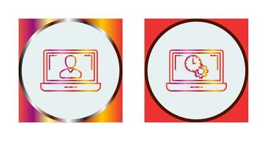 Flex Time and Online Lesson Icon vector