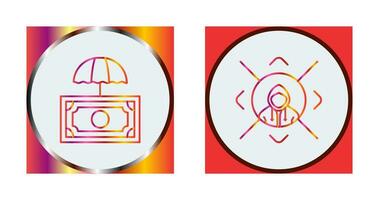 Umbrella and Target Icon vector