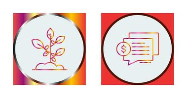 Dialog and Sprout Icon vector