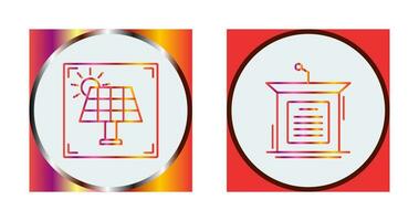 Panel and Podium Icon vector