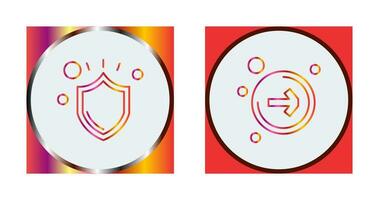 Shield and Right  Icon vector