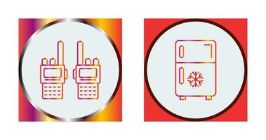 Walkie Talkie and Fridge Icon vector