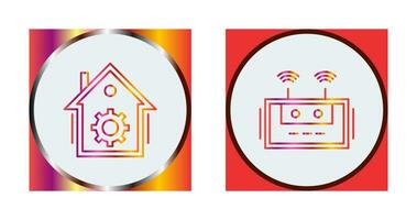 Home Automation and Router Icon vector