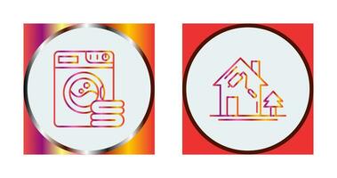 Washing Machine and Home Repair Icon vector