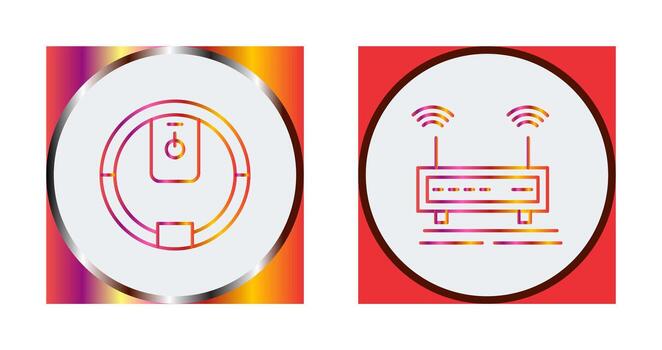 Power Button and Wifi Signals Icon vector