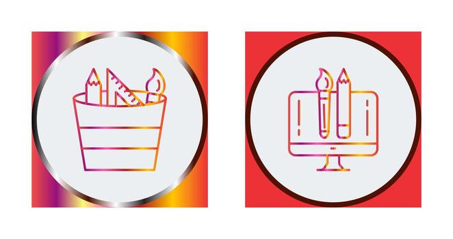 graphic tools and creative design Icon vector