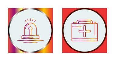 Siren and First Aid, Icon vector