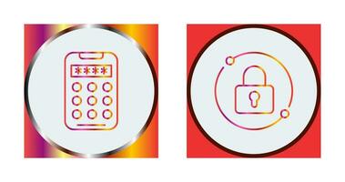 Pin Code and Pad Lock Icon vector