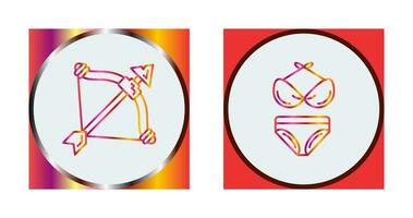 Crossbow and Bikini Icon vector