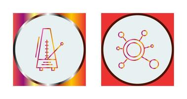 Metronome and Molecule Icon vector